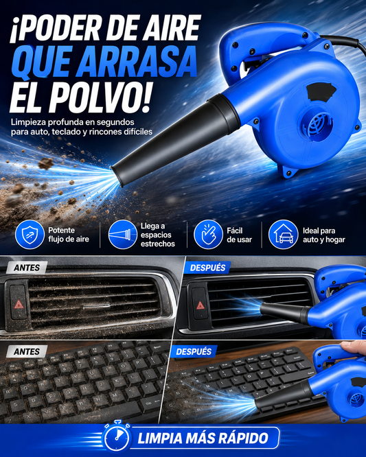 Aspirador eléctrico 2 en 1 para Teclados, Computadores, Auto y todos los Rincones Difíciles