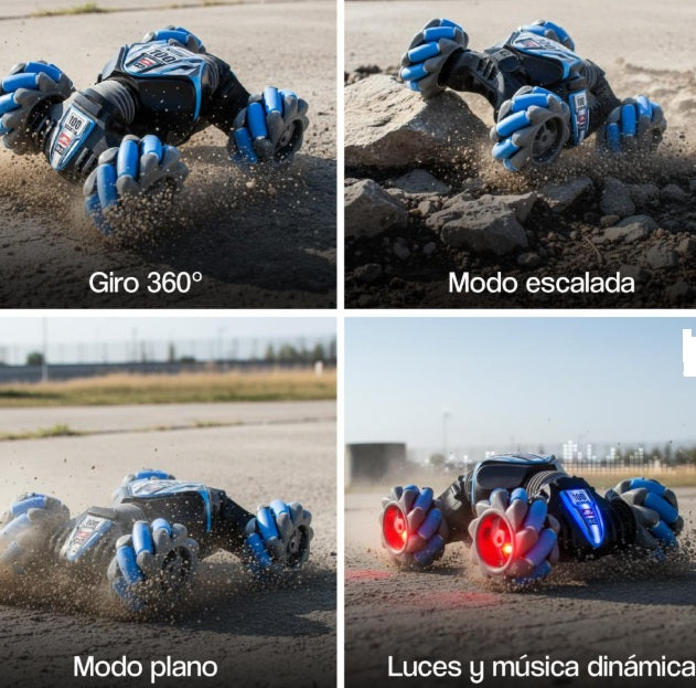 Auto Control Remoto Acróbata Azul