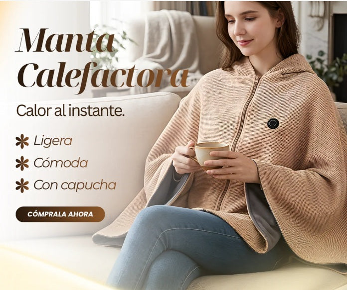 🔥 ¡Dile Adiós al Frío con Estilo! Manta Eléctrica Premium 4-en-1 USB